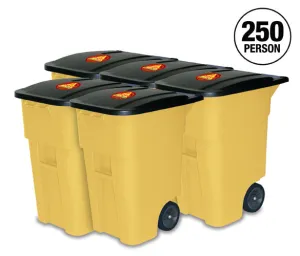 250 Person Survival Kit in Rolling Bin