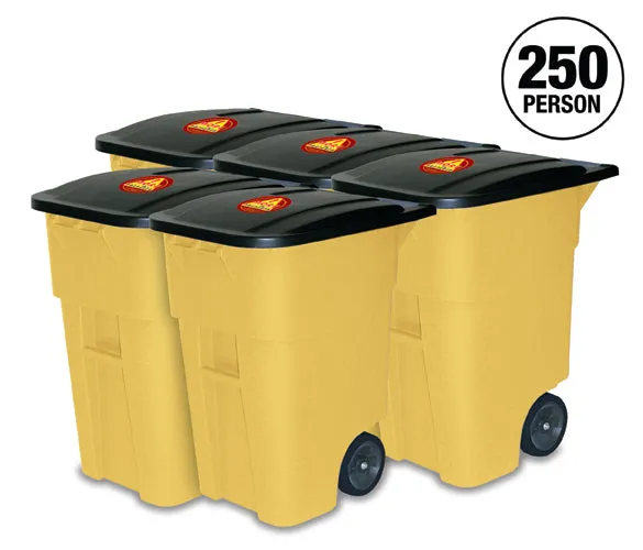 250 Person Survival Kit in Rolling Bin
