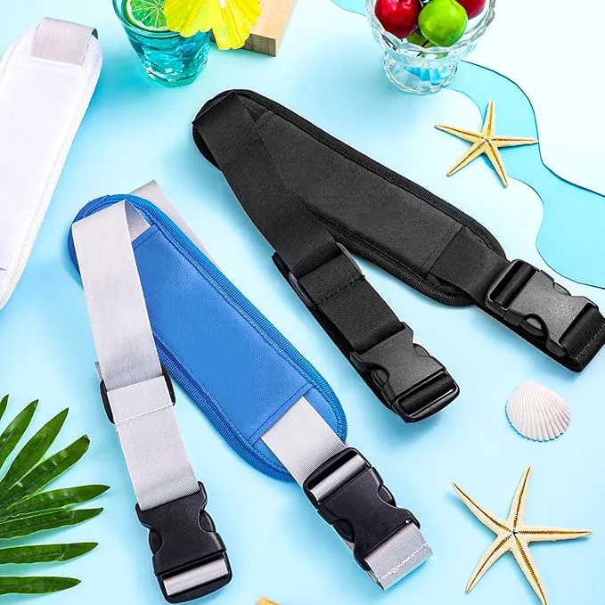 3 Pack Carry Strap for Beach Chair Folding Chair Adjustable Beach Chair Carry Strap Replacement Universal Folding Chair Carry Strap for Beaches Camping Picnics (Black, Gray and White, Gray and Blue)