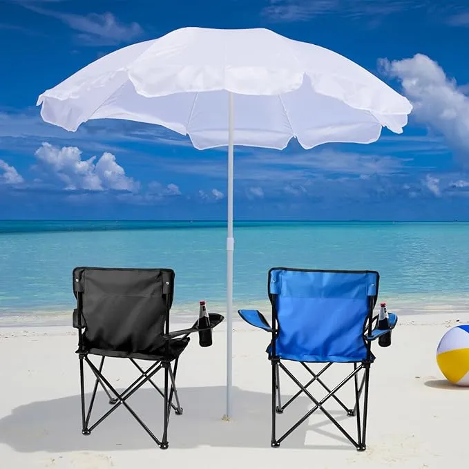 4 Pack Folding Camping Chairs with Carrying Bag Lawn Chairs Camp Chair Beach Chair Portable Folding Camping Chairs Lightweight Foldable Sports Chair(Blue, Black, 19.7 x 19.7 x 31.5 Inch)