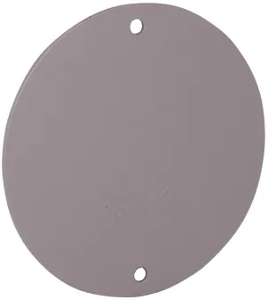 4in Gry Rnd Blank Cover Plate