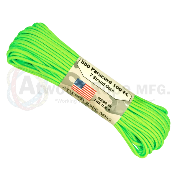 Atwood 550 Paracord - Solids 100 ft