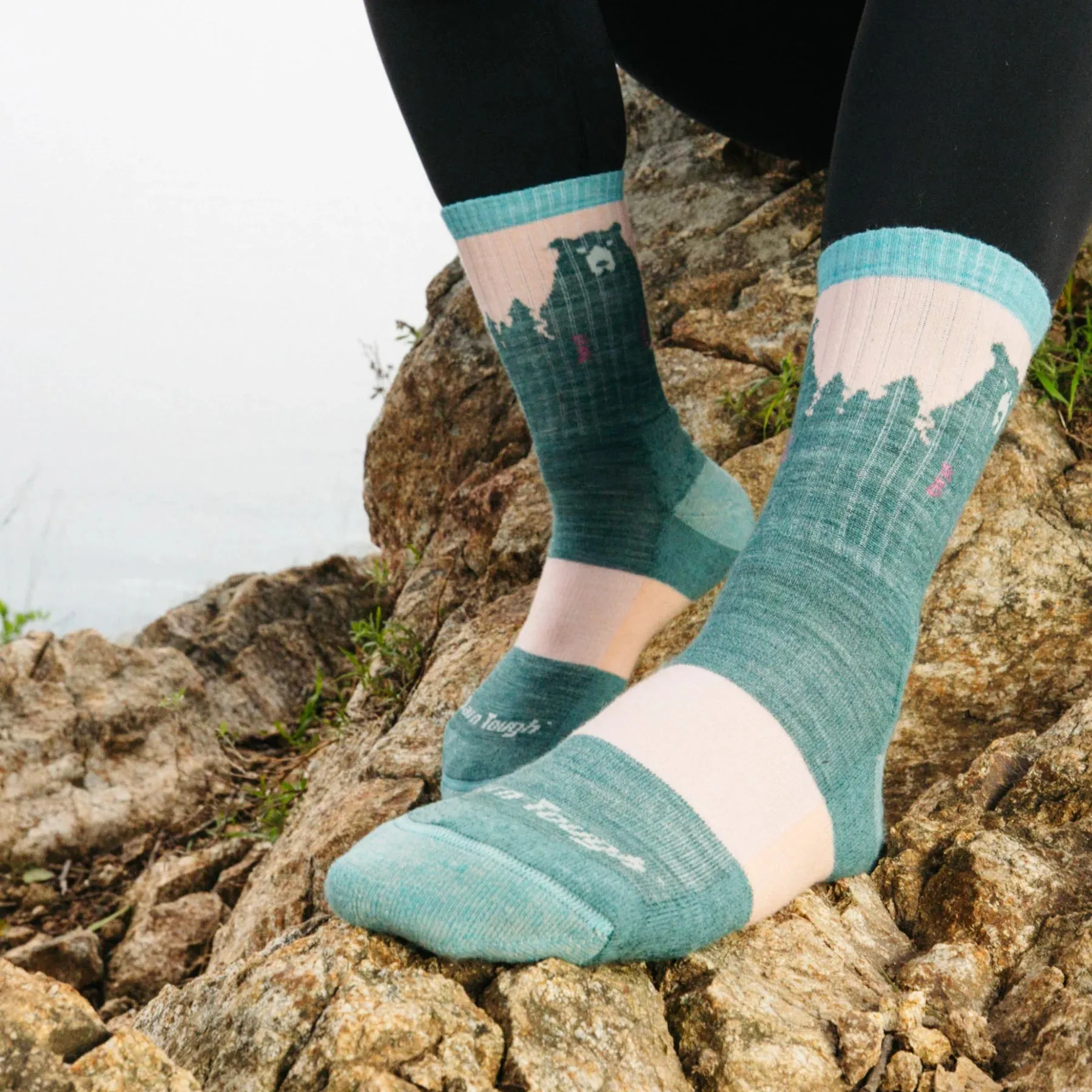 Bear Town Micro Crew Lightweight Hiking Sock (Women's) - D1970W
