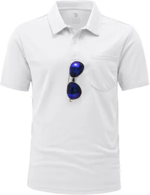 BGOWATU Men's Polo Shirts Short Sleeve Collared Golf Shirts Quick Dry Tennis Shirt Outdoor Sports Causal Shirts