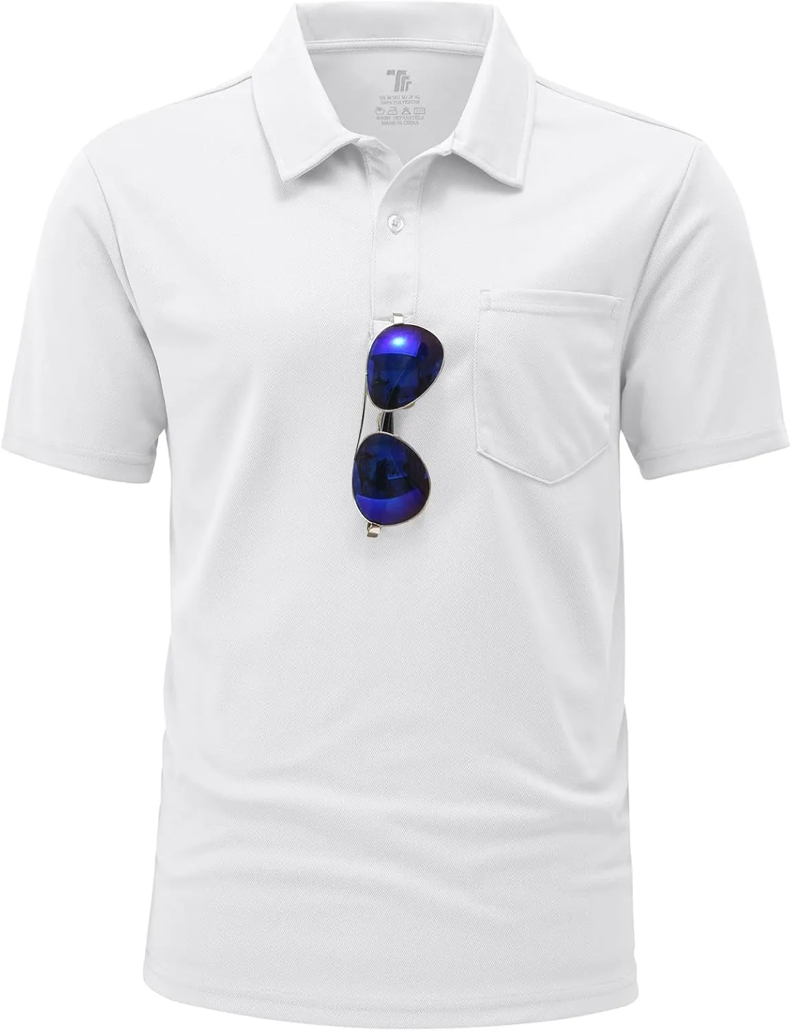 BGOWATU Men's Polo Shirts Short Sleeve Collared Golf Shirts Quick Dry Tennis Shirt Outdoor Sports Causal Shirts