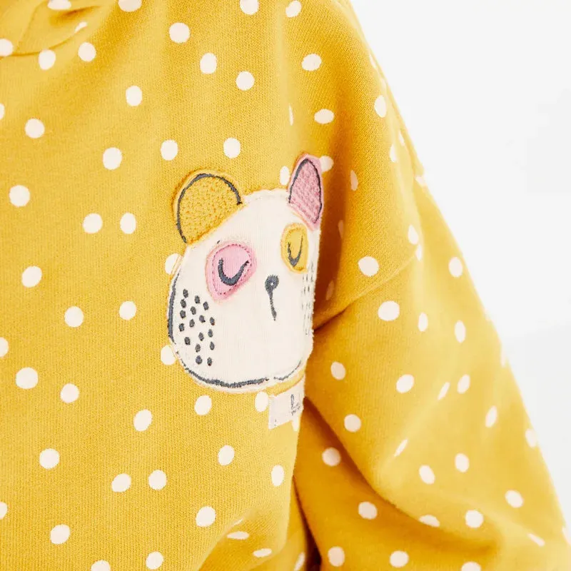 Cartoon Design Hoodies and Soft Pants Warm Outfits for Kids