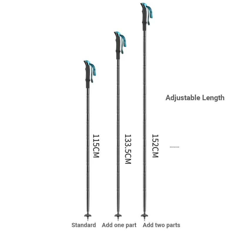 Crocox Aluminum Alloy Ultralight Travel Trekking Hiking Pole For Men And Women