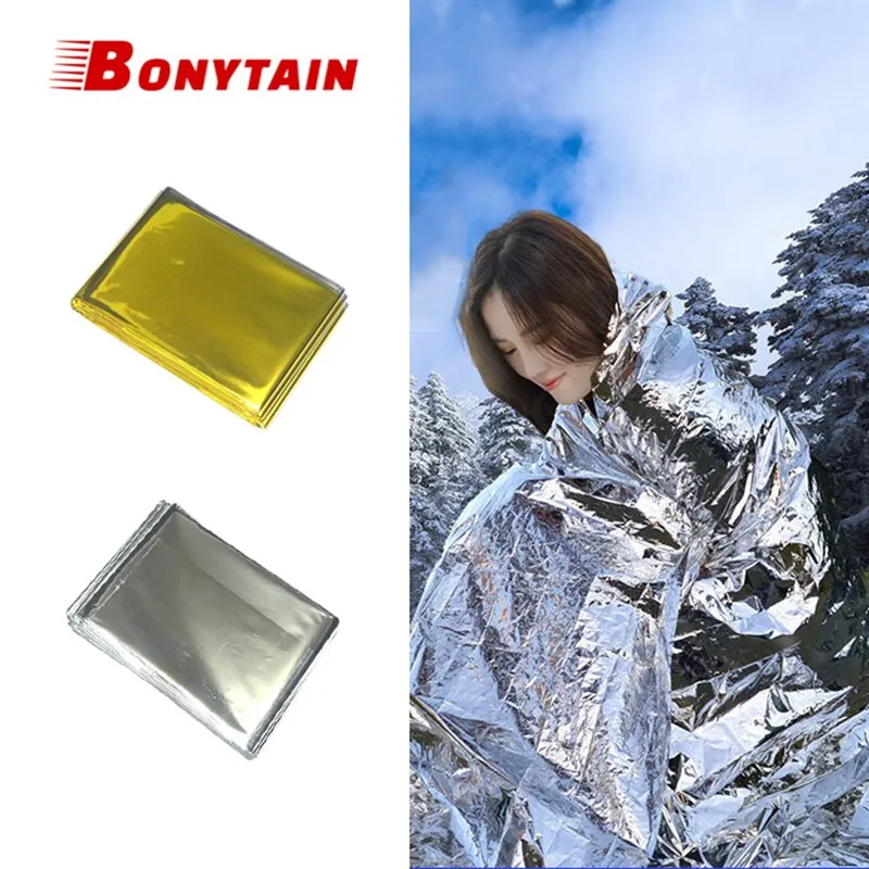 Emergency Blanket Outdoor Survival Windproof  Waterproof Foil Thermal Blanket for Camping