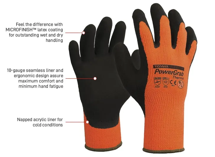 Esko PowerGrab Thermal Gloves - Orange