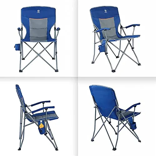EVER ADVANCED Folding Camping Chair with Cup Holder Quad