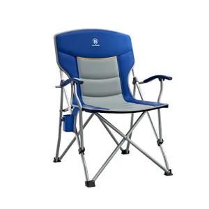 EVER ADVANCED Folding Camping Chair with Cup Holder Quad