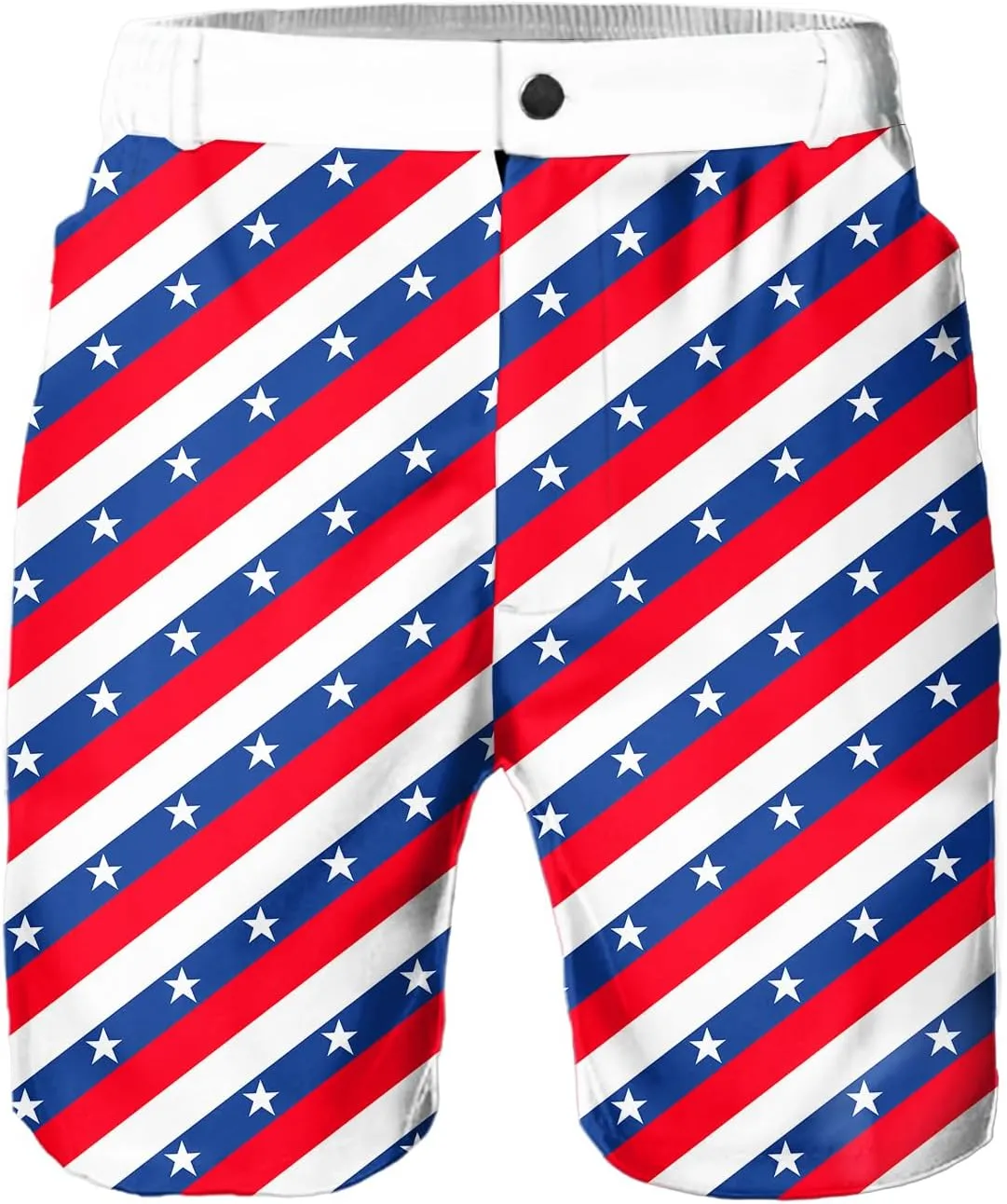 Flamingo Mens Golf Shorts 7 inch Inseam Golf Shorts for Men Shorts with Zipper Pockets Dress Shorts