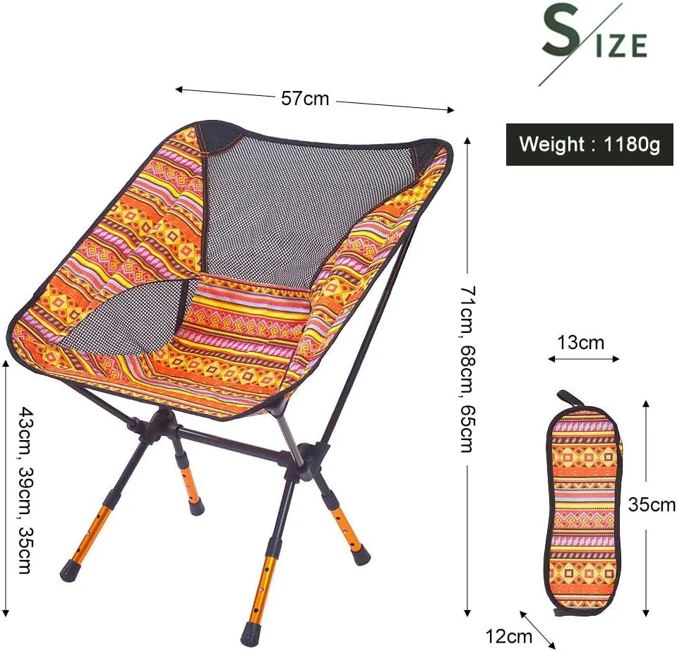 Folding Camping Chair Ultralight Folding Backpacking Chairs Small Collapsible Foldable Packable Perfect Hiking/Fishing/Camping Camping Chair