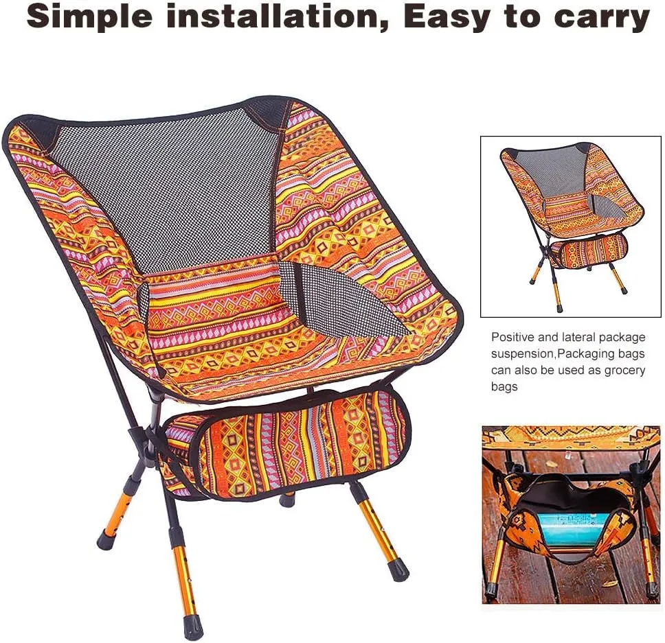 Folding Camping Chair Ultralight Folding Backpacking Chairs Small Collapsible Foldable Packable Perfect Hiking/Fishing/Camping Camping Chair