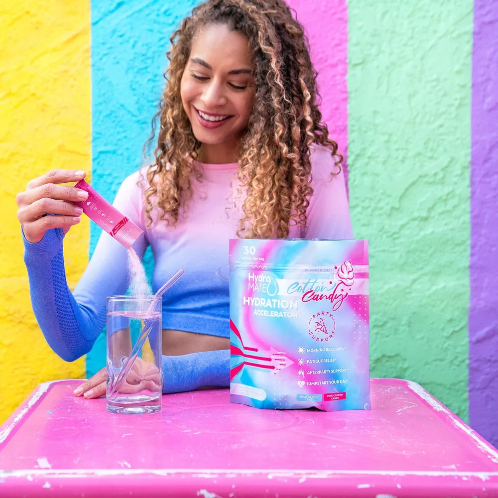 HydroMate Electrolytes Cotton Candy Powder 16 Sticks