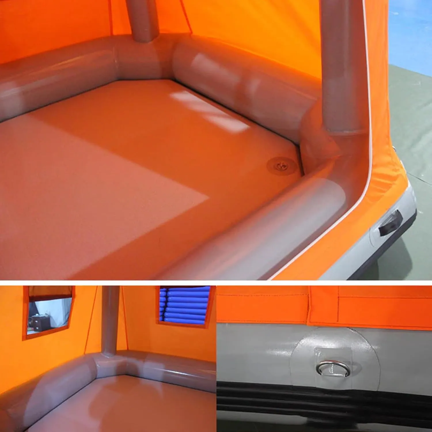 Inflatable Floating Tent Shoal Family Camping Water Raft Boat Portable Amphibious Inflatable Tent
