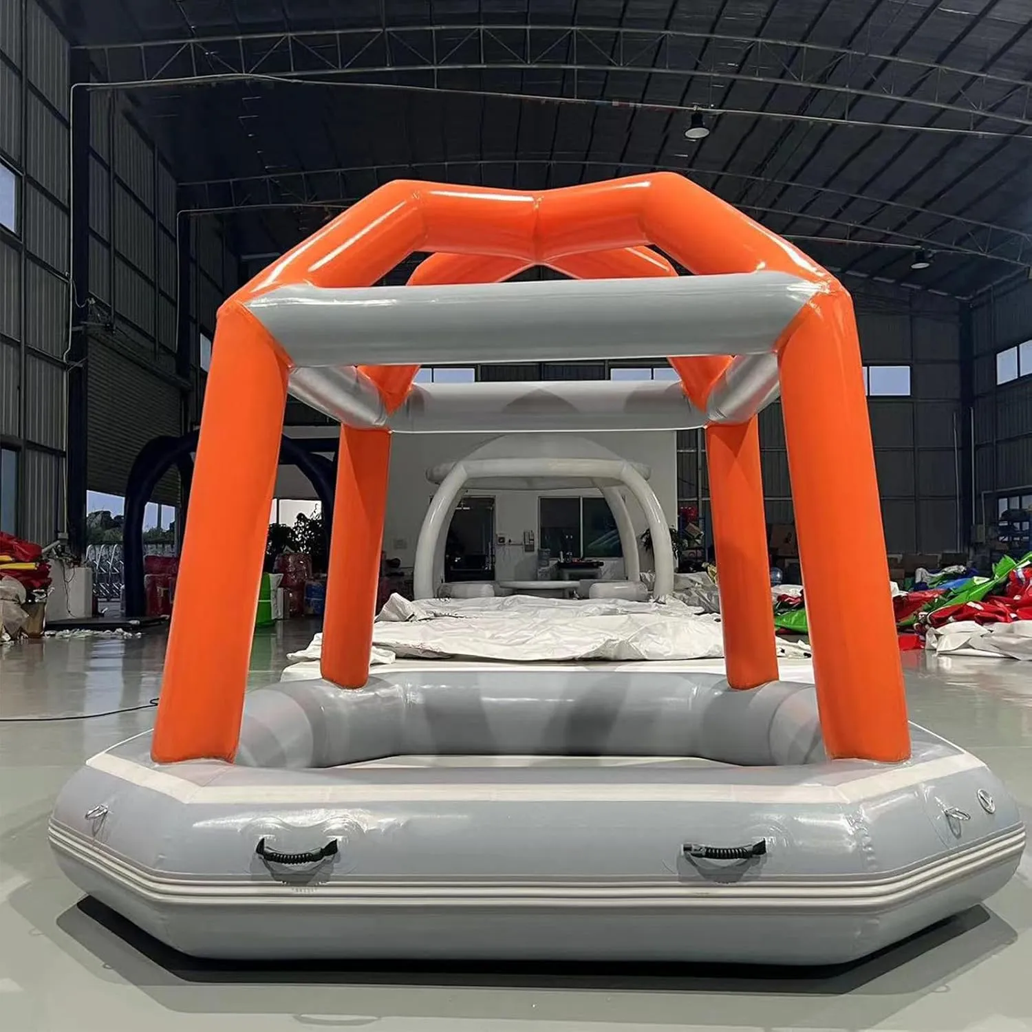 Inflatable Floating Tent Shoal Family Camping Water Raft Boat Portable Amphibious Inflatable Tent