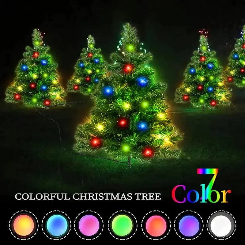 IP65 Waterproof Solar Powered Prelit Small Christmas Tree