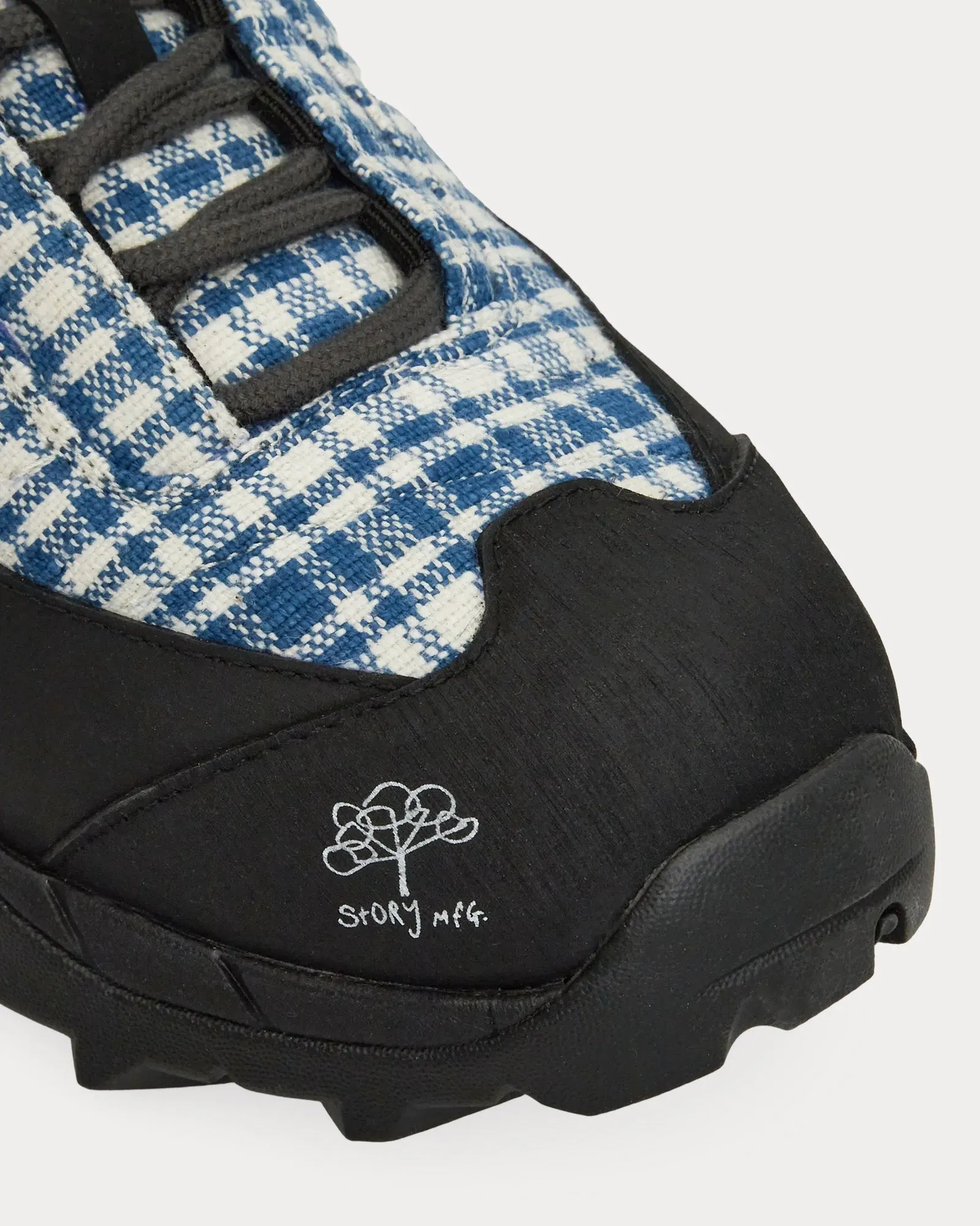 Katharina Off White / Blue Hiking Boots