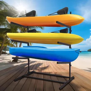 Kayak Storage Rack, Heavy Duty Kayak Racks for Garage and Outdoor Storage, Storage Rack for Kayak, Canoe, Surfboard & Paddleboard.