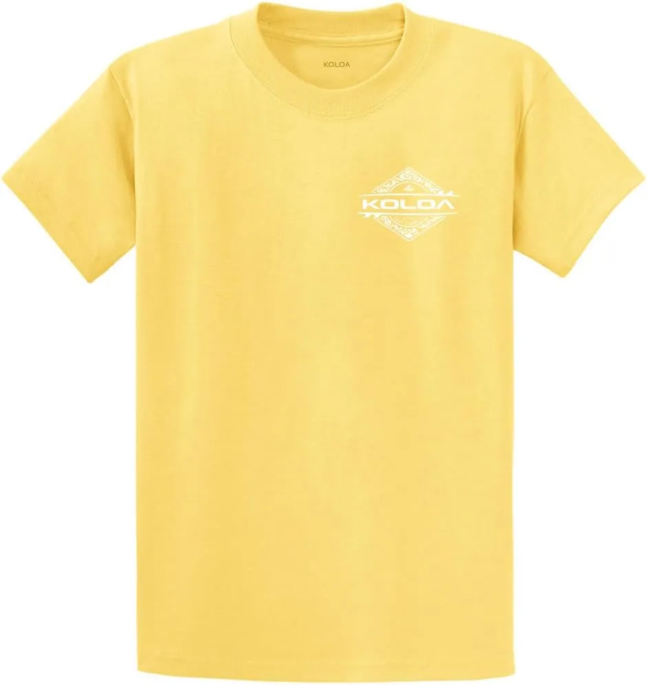 Koloa Surf Diamond Thruster Surfboards Logo Cotton T-Shirts in Reg, Big and Tall