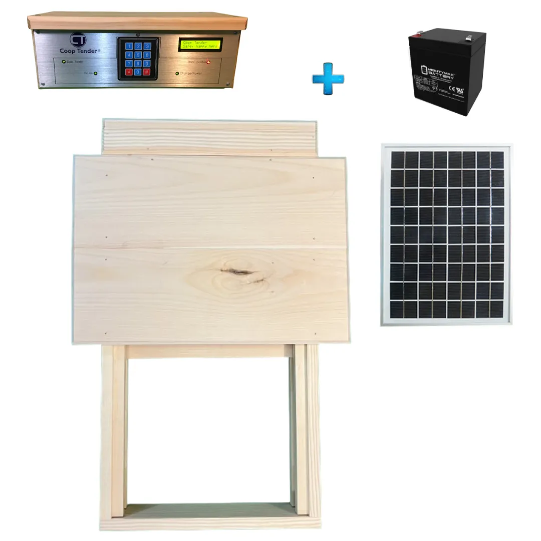 Large Solar Powered Chicken Coop Door