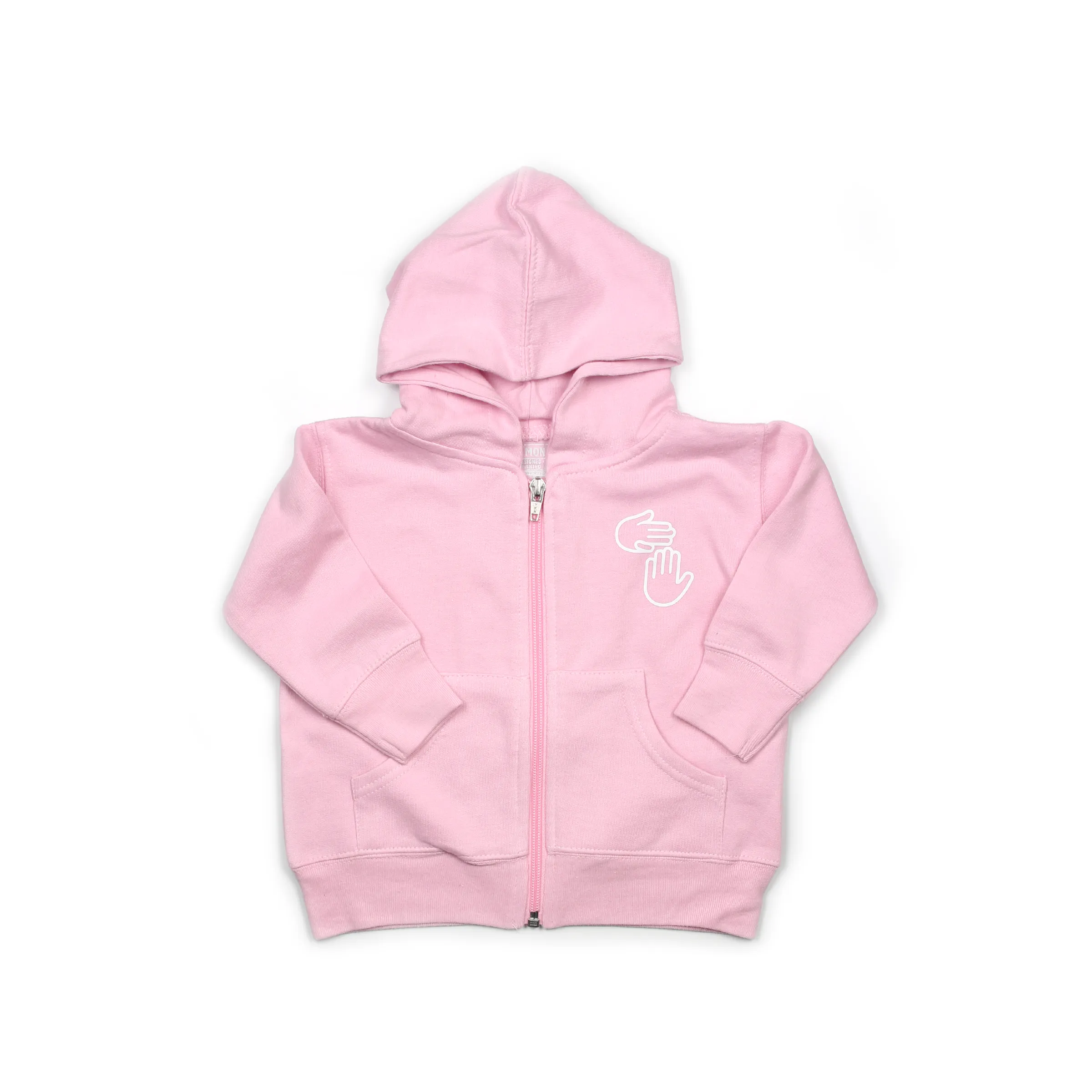 Michigan Hands Toddler Zip Hoodie (Pink)