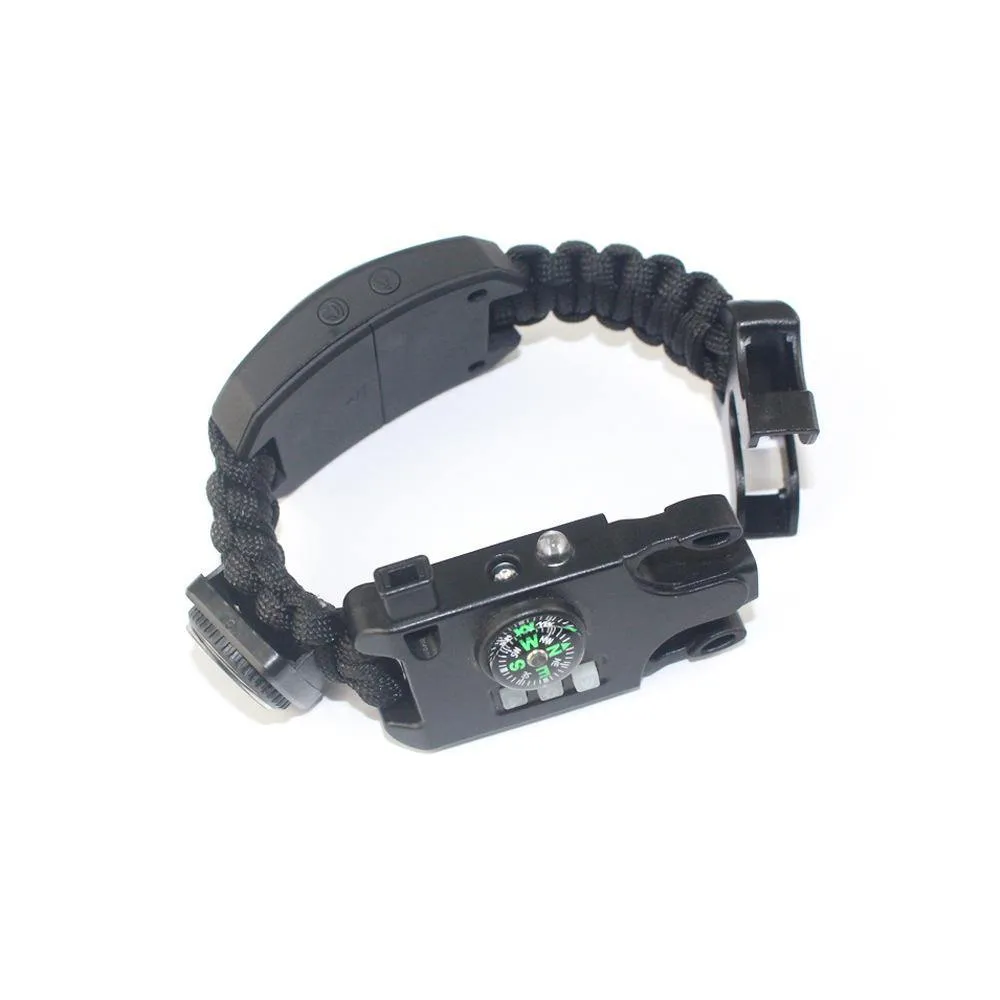 Multifuctional Survival Bracelet Kit with Fire Starte for Hiking Camping