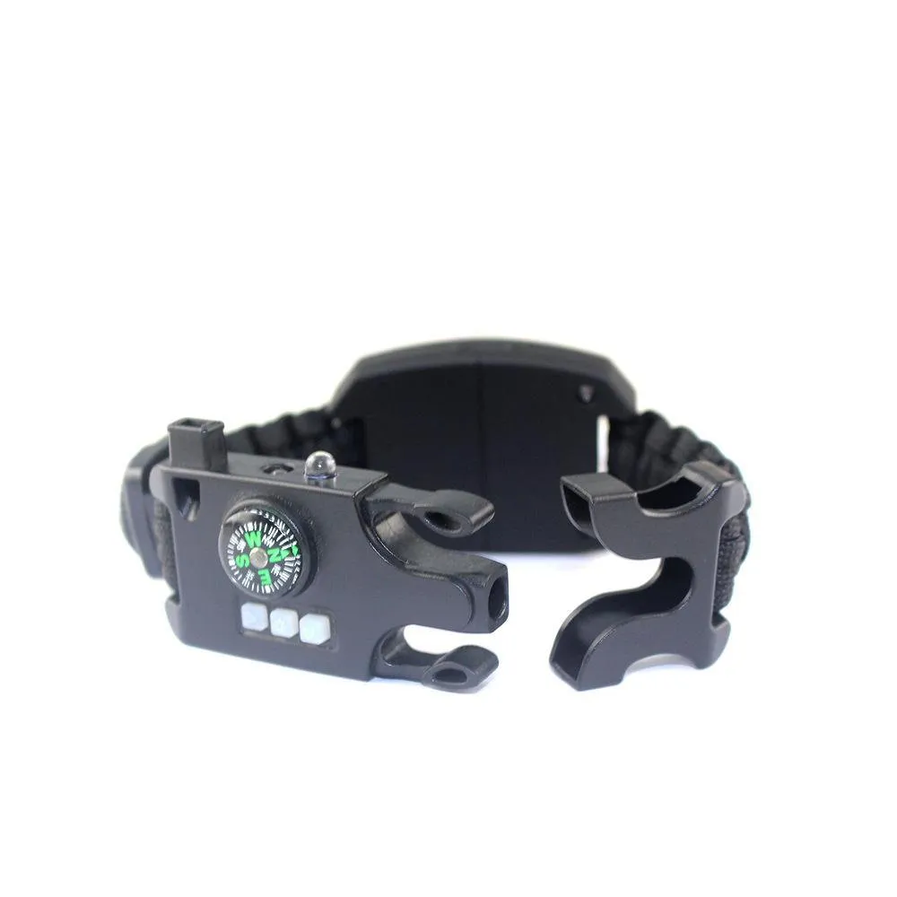 Multifuctional Survival Bracelet Kit with Fire Starte for Hiking Camping
