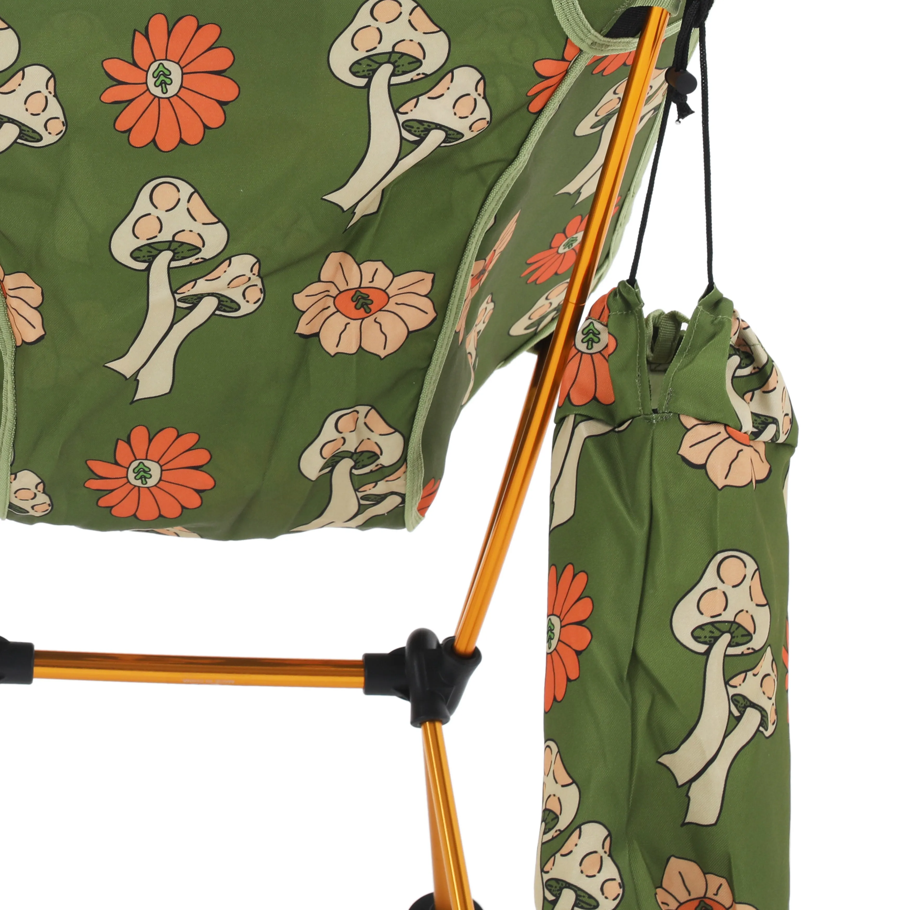 Mushroom / Floral Green Camping Chair