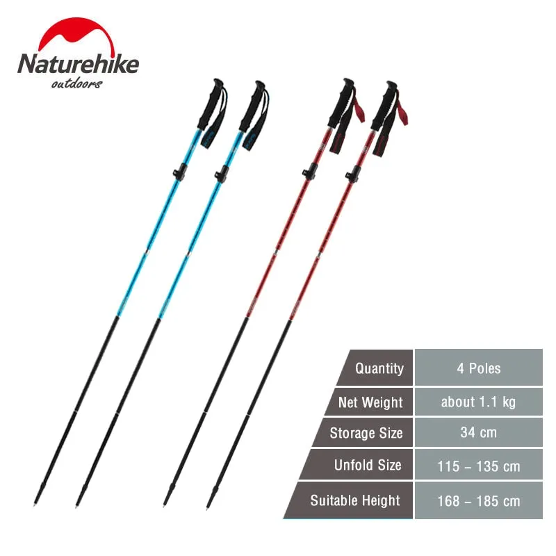 Naturehike Trekking Poles Folding Hiking Stick