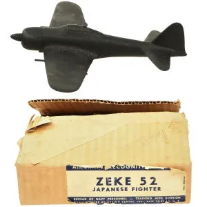 Original U.S. WWII Boxed 1944 Japanese Mitsubishi A6M Zero "Zeke" Night Fighter Recognition Model Airplane by Design Center