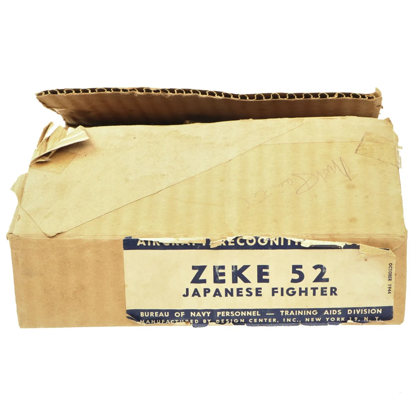 Original U.S. WWII Boxed 1944 Japanese Mitsubishi A6M Zero "Zeke" Night Fighter Recognition Model Airplane by Design Center