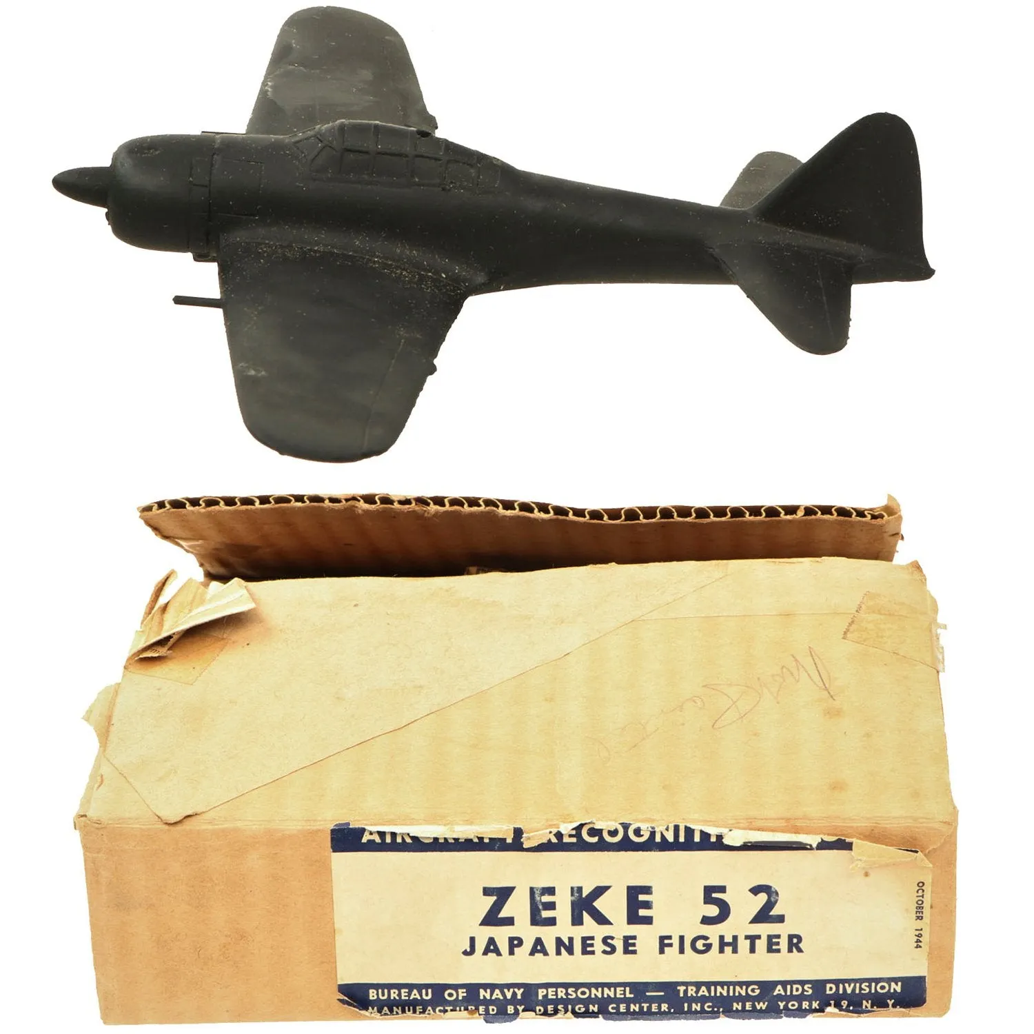 Original U.S. WWII Boxed 1944 Japanese Mitsubishi A6M Zero "Zeke" Night Fighter Recognition Model Airplane by Design Center