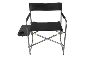 Ozark Trail WFC-95200 Director's Chair with Side Table, Black, Adult Size