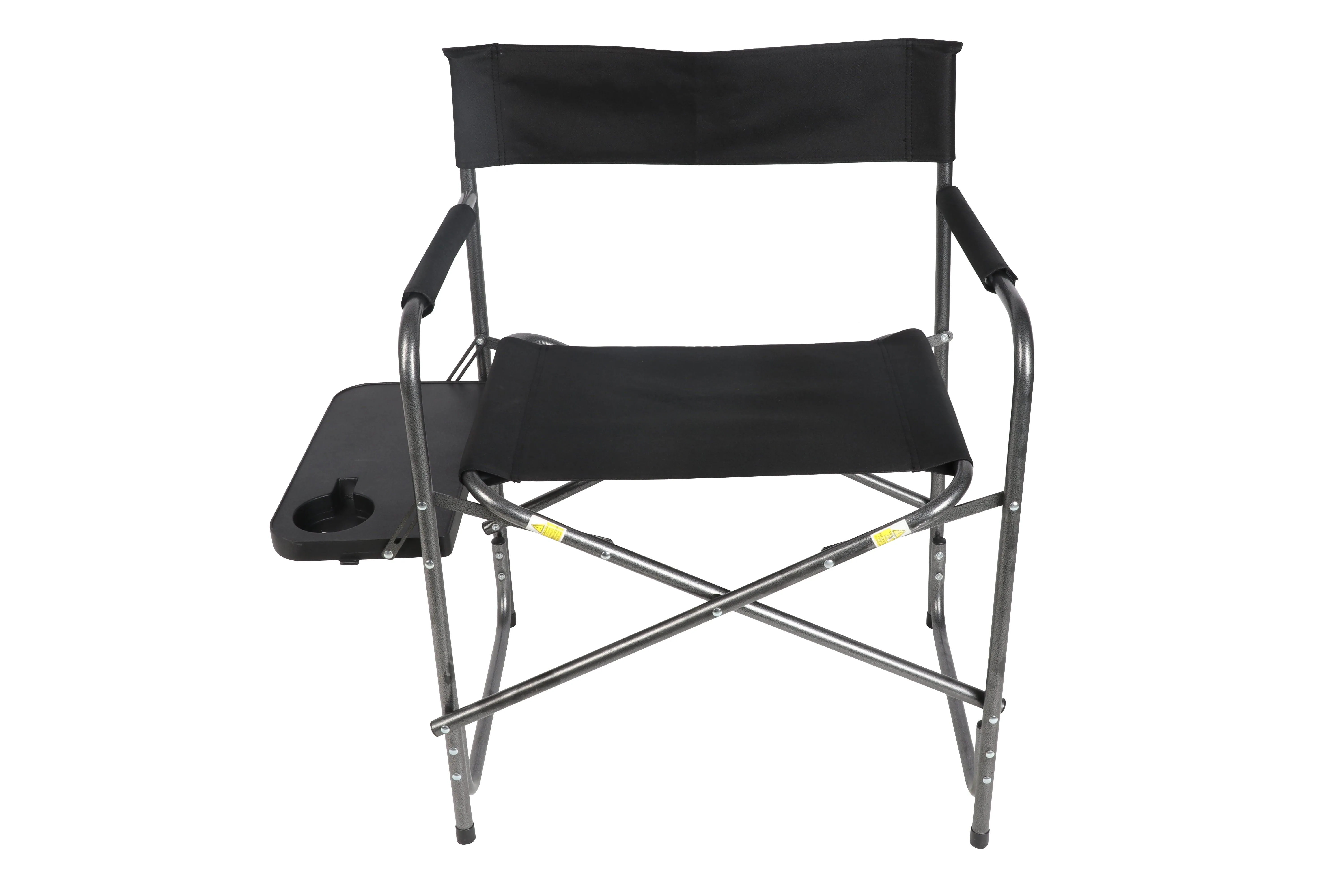 Ozark Trail WFC-95200 Director's Chair with Side Table, Black, Adult Size
