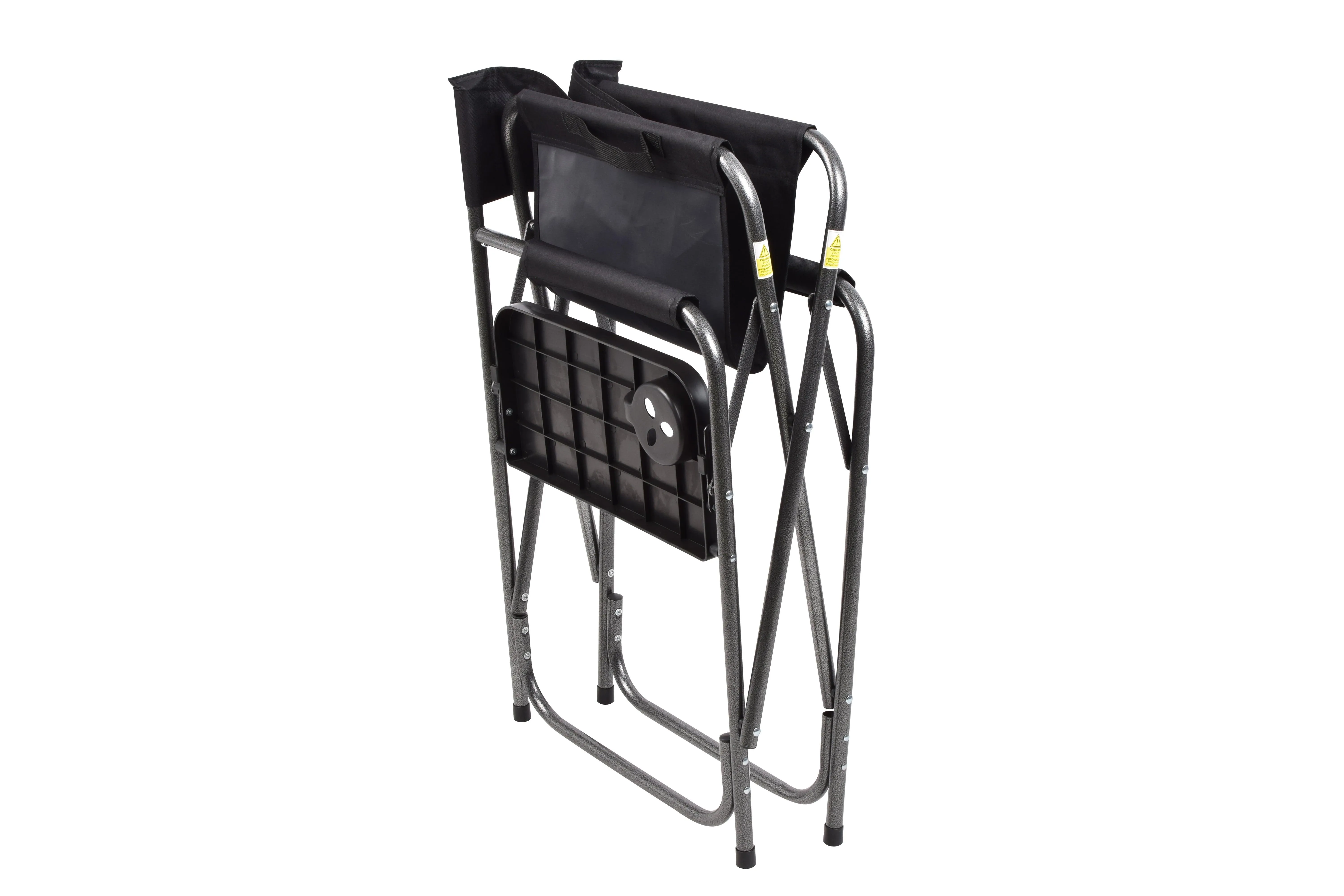 Ozark Trail WFC-95200 Director's Chair with Side Table, Black, Adult Size