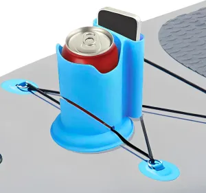 Paddle Board Cup Holder,Cup Paddle Board and Kayak Drink Holder 2-in-1 Anti-Flip Cup Bottle Drink & Phone Holder for Stand Up Paddle Board Accessories