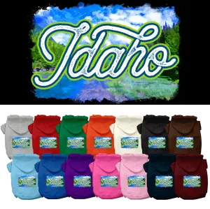 Pet Dog & Cat Screen Printed Hoodie for Small to Medium Pets (Sizes XS-XL), "Idaho Summer"