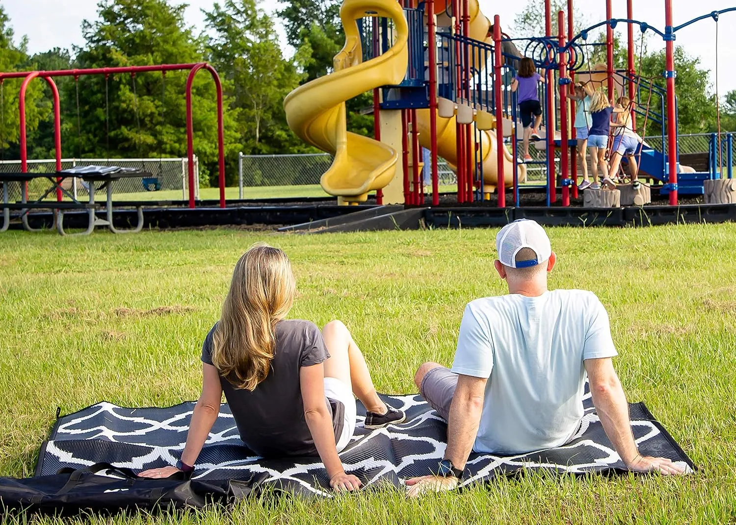 Premium Outdoor RV Patio Mat  Extra Thick 5mm Recycled Polypropylene Rug  Heavy-Duty, Waterproof, Reversible  Luxury Mat for Camping, Beach, Deck, Campsite