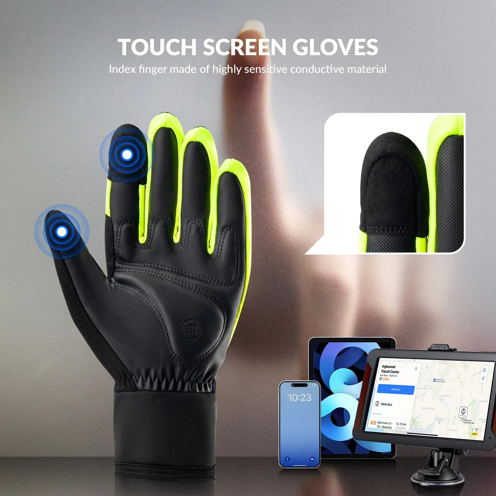 ROCKBROS Winter Gloves Thermal Cycling Gloves Non-slip Touch Screen Gloves