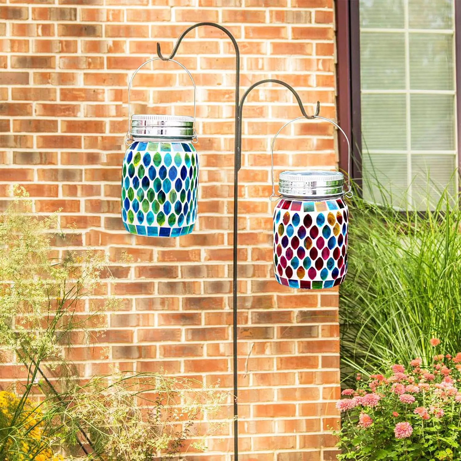 Solar Mosaic LED Waterproof Outdoor Hanging Lanterns