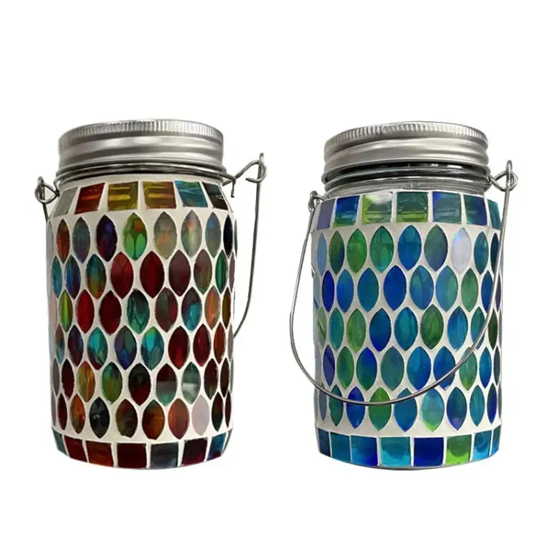 Solar Mosaic LED Waterproof Outdoor Hanging Lanterns