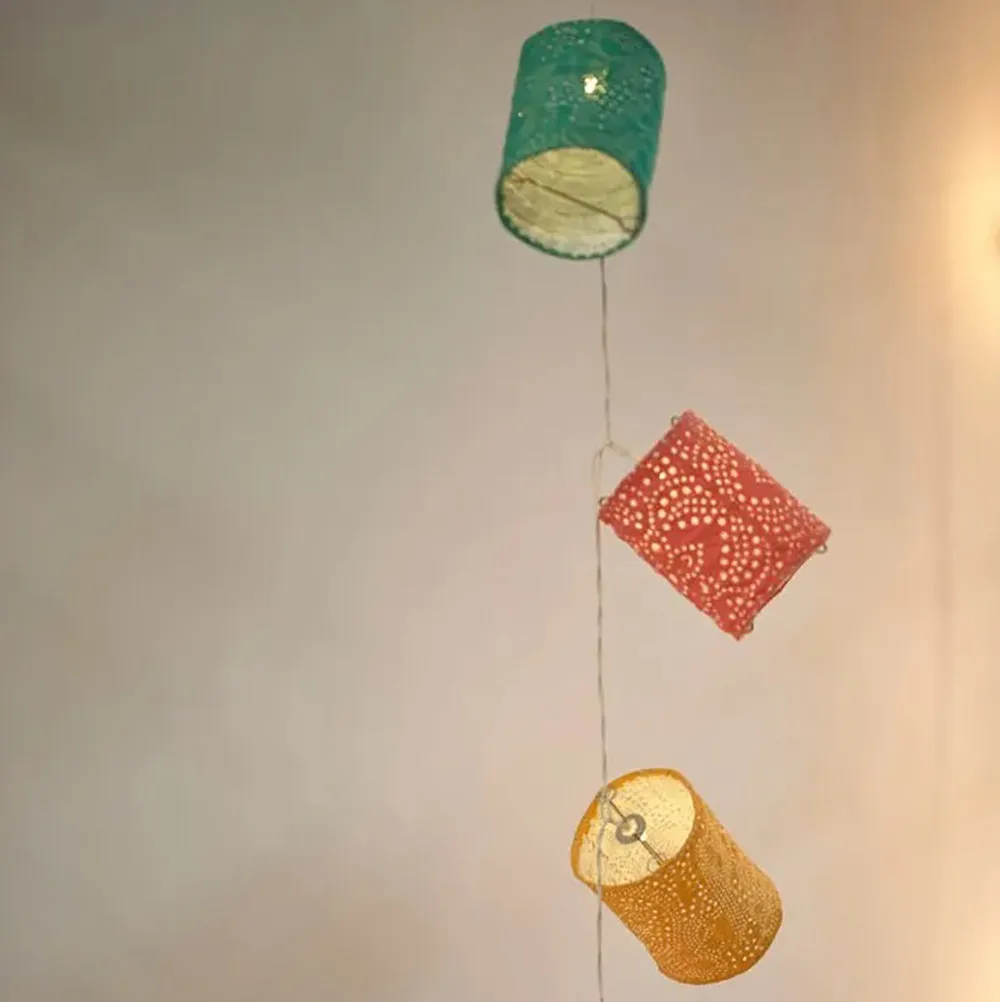 Solar Paper Lantern String Lights