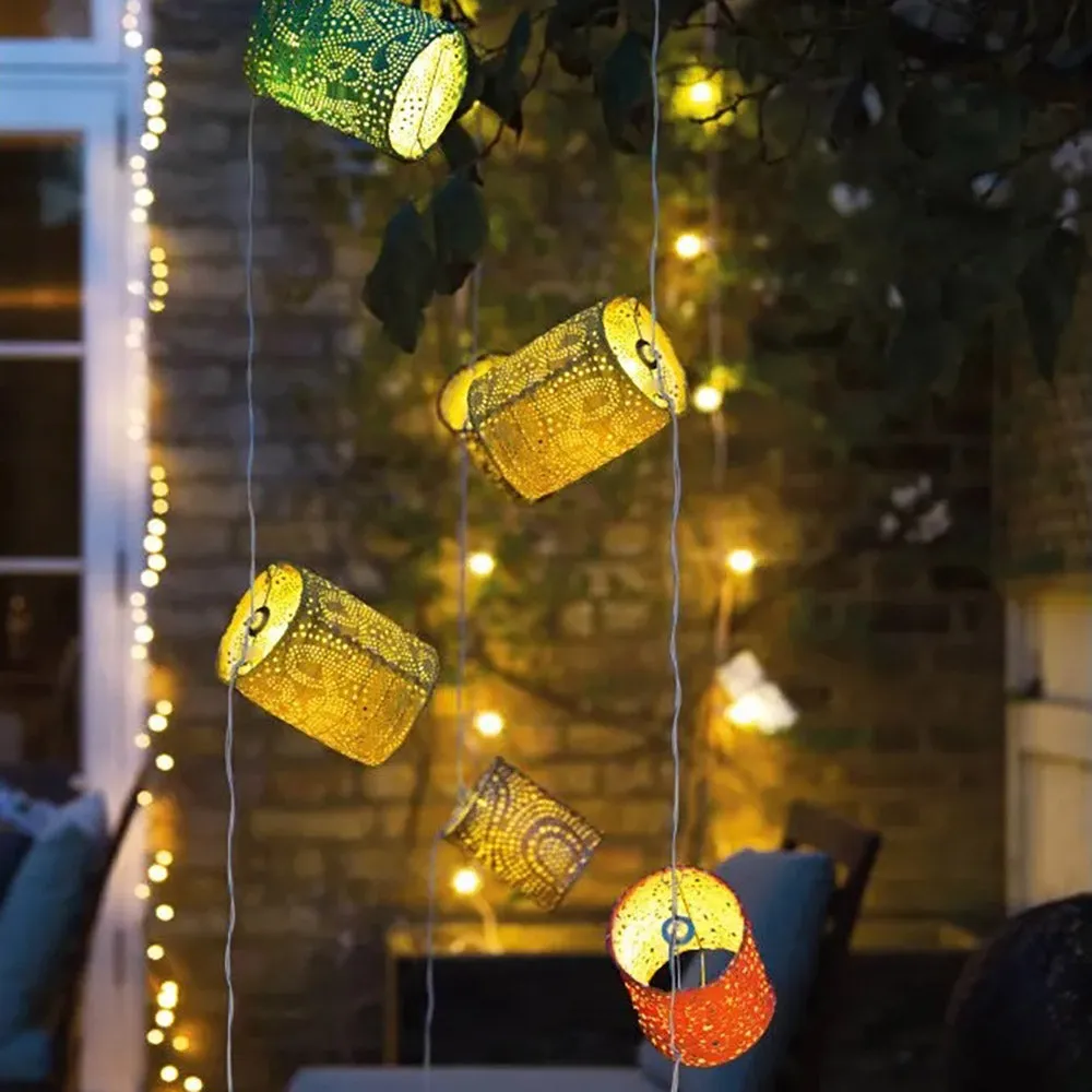 Solar Paper Lantern String Lights