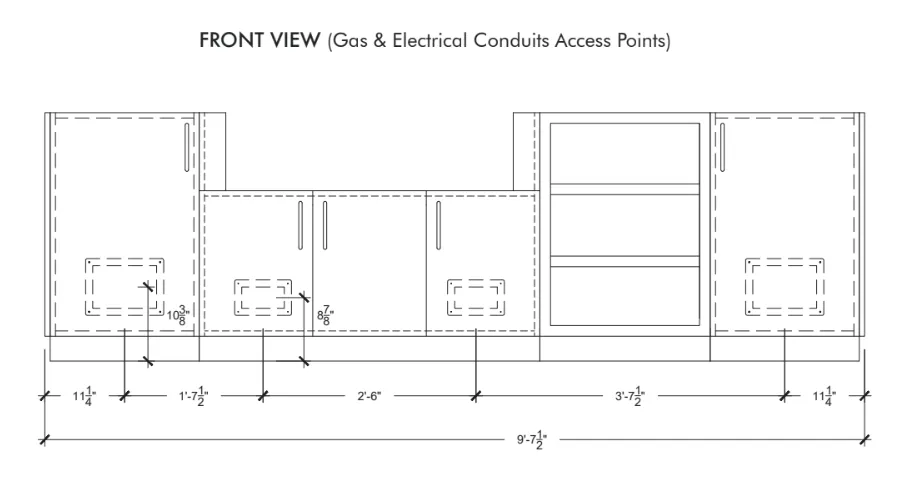 Urban Bonfire Mist 42 Outdoor Kitchen