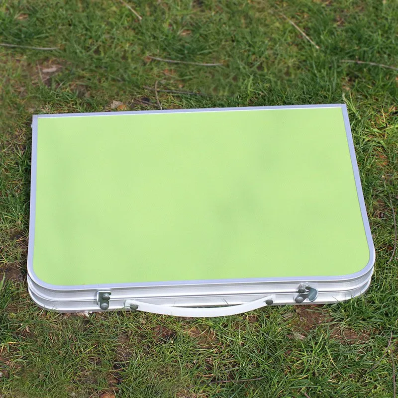 VILEAD Portable Folding Picnic Table Aluminum Ultralight Waterproof Foldable Hiking Camping Self Driving Travel 61*42*27 cm