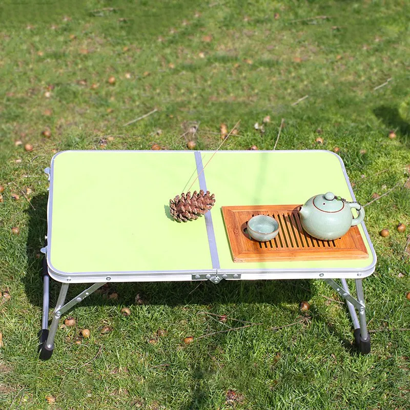VILEAD Portable Folding Picnic Table Aluminum Ultralight Waterproof Foldable Hiking Camping Self Driving Travel 61*42*27 cm