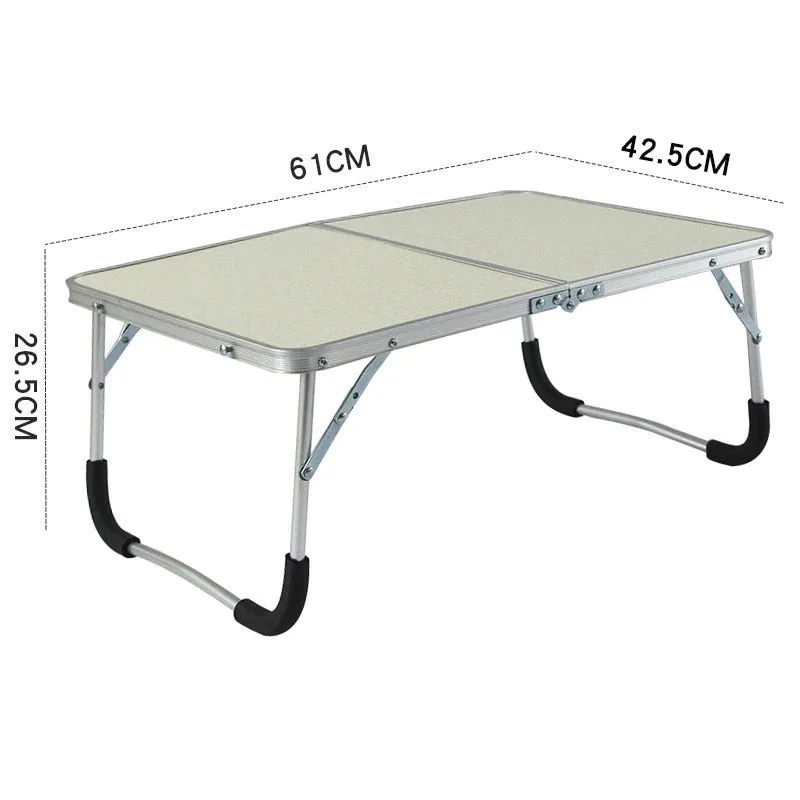 VILEAD Portable Folding Picnic Table Aluminum Ultralight Waterproof Foldable Hiking Camping Self Driving Travel 61*42*27 cm