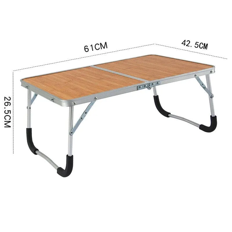 VILEAD Portable Folding Picnic Table Aluminum Ultralight Waterproof Foldable Hiking Camping Self Driving Travel 61*42*27 cm